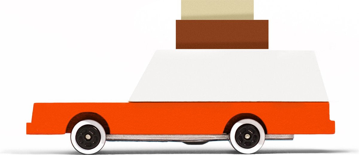 Candylab Toys Candycar World: Gepäckwagen (w021) 8,4x4,1x3cm, Holzdruckguss, magnetisch, in Geschenkbox, 3+