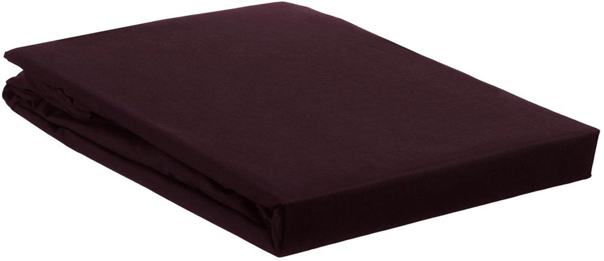 Ambiante Baumwolle – Spannbettlaken – 80 x 200 – dunkelrot