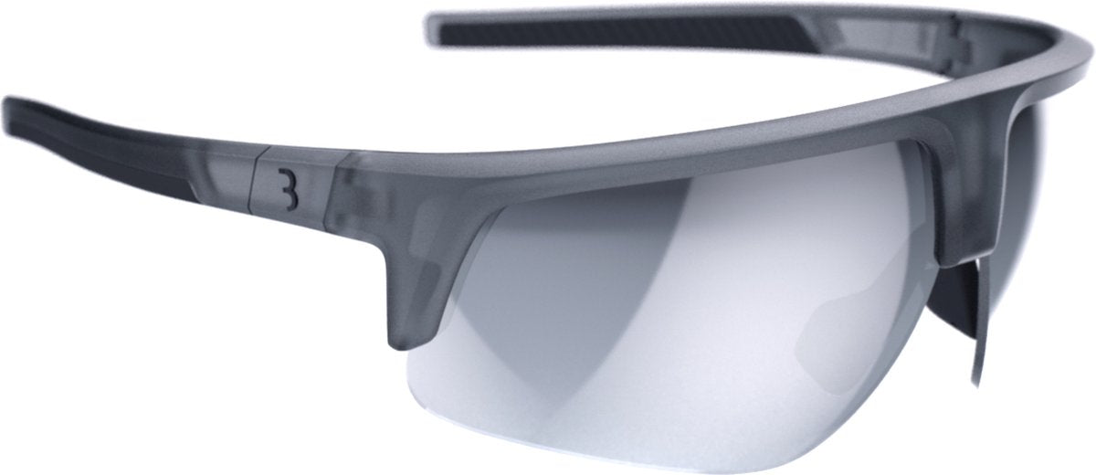 Bbb Cycling Comet Fahrradbrille für Damen und Herren – langlebige Sportbrille – Radbrille geeignet für Rennsport, MTB-Gravel – matt transparent mlc silber – bsg-75