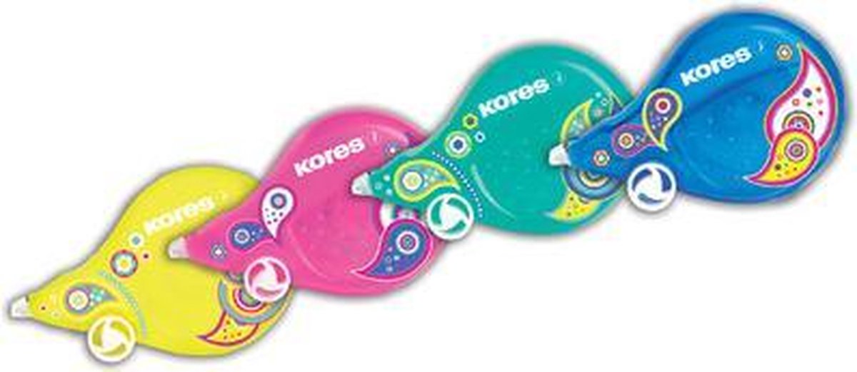 Kores Einweg-Korrekturroller „Scooter Paisley“, sortiert
