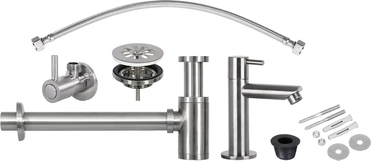Differnz Brunnenarmaturen-Set Chrom matt