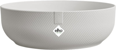 Elho Jazz Bowl 28 – Blumentopf für den Innenbereich – 100 % recycelter Kunststoff – ø 27,5 x H 9,0 cm – seidenweiß