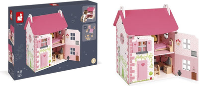 Janod – Mademoiselle-Puppenhaus aus Holz – mit 3 Etagen