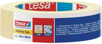 Tesa Professional 1009782 – 4323 Abdeckband 50 m x 30 mm | 10 Stück