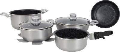 Gimex Pfannenset - Induktion - Silber - 8-teilig