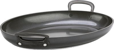 Greenpan Craft Keramik-Induktions-Fischpfanne 40x25 cm – PFAS-frei – Schwarz – Induktions-Fischpfanne – spülmaschinengeeignet – ofenfest bis 220° – gehärtetes Aluminium – Edelstahlgriffe – größere Backfläche