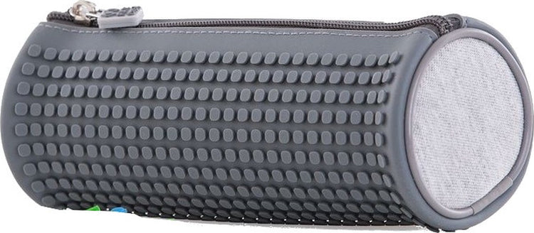 Pixie Crew Federmäppchen mit Silikonplatte und Pixeln 20 cm grau