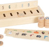 Kleiner Fuß -Holz -Sortierbox World Explorer