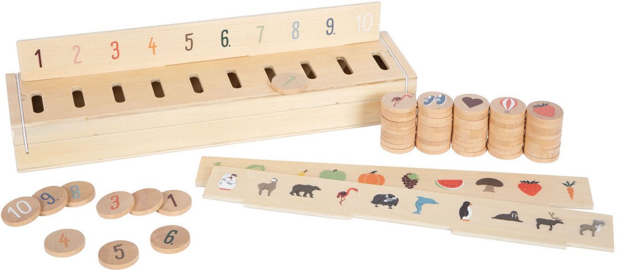 Kleiner Fuß -Holz -Sortierbox World Explorer