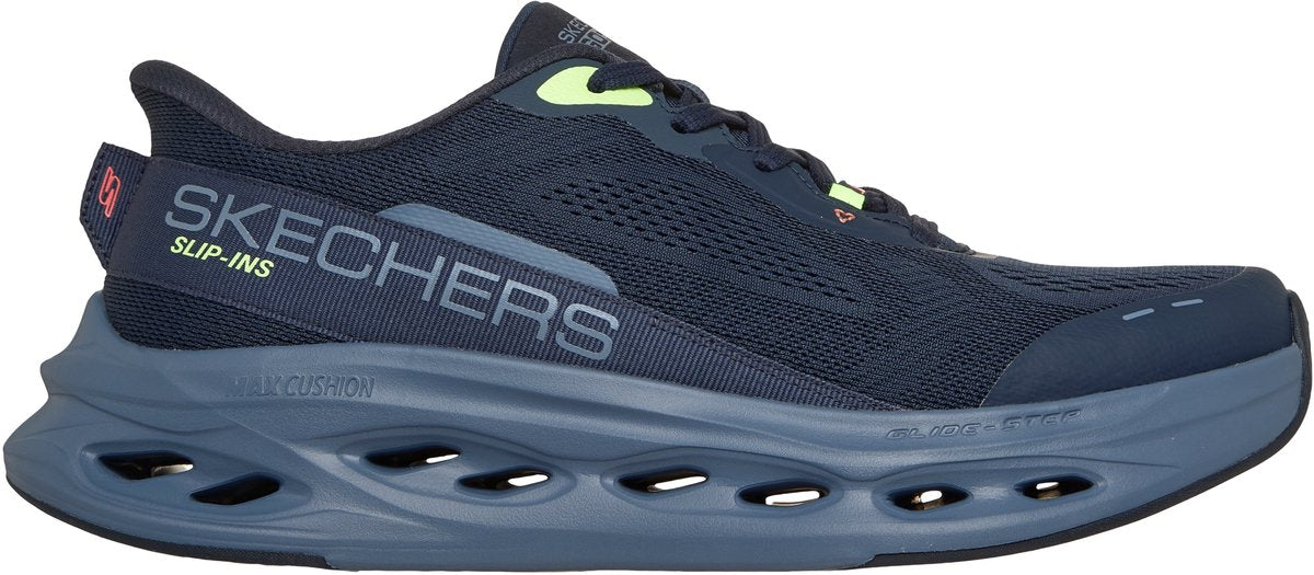 Skechers Max Cushioning Glide-Step Herren-Sportschuhe – Dunkelblau-Multi