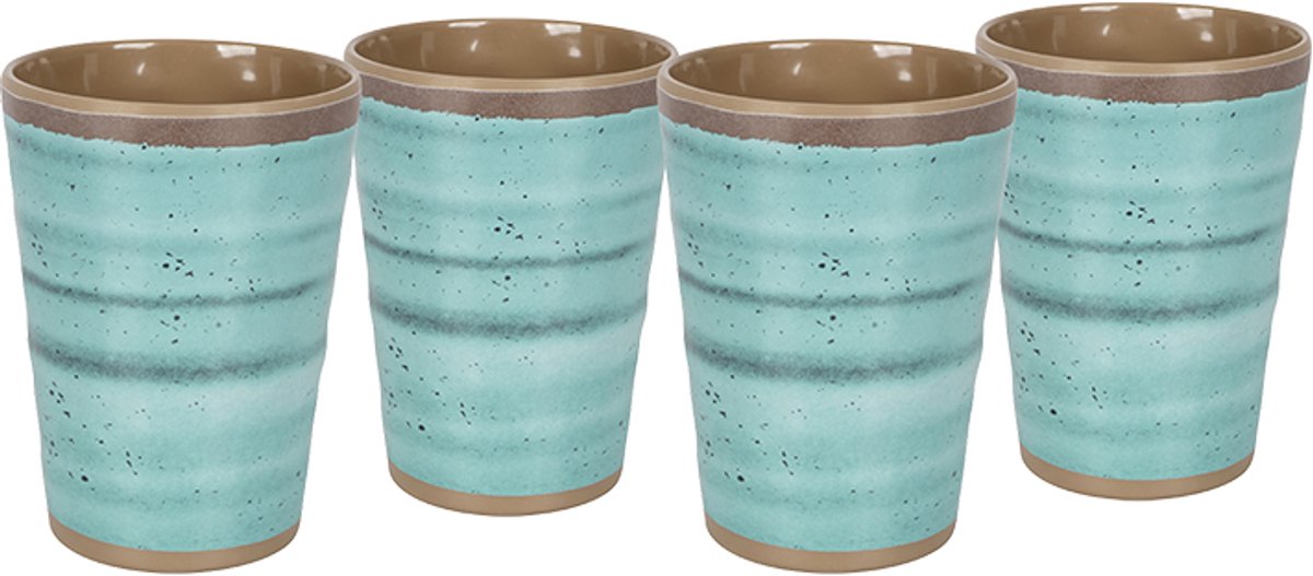 Bo-Camp - Tasse - Halo - Blau - 4 Stück