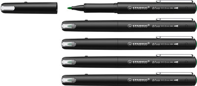 Stabilo dr!ver - Premium Fineliner - 0,8 mm - Grün - Box mit 5 Stück
