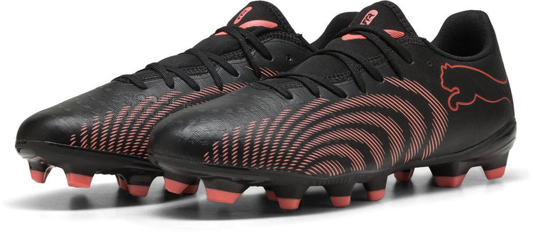 Puma Future 9 Play FG AG Unisex-Sportschuhe – Schwarz-Glühendes Rot-starkes Grau