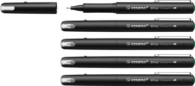 Stabilo dr!ver - Premium Fineliner - 0,4 mm - Grün - Box mit 5 Stück