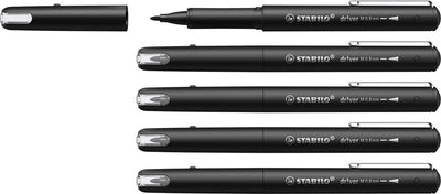 Stabilo dr!ver – Premium Fineliner – 0,8 mm – Schwarz – Box mit 5 Stück