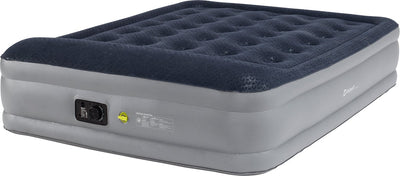 Outwell Flock Superior Double mit eingebauter Pumpe, Luftmatratze, 45 cm hoch, eingebaute Pumpe, 190 x 160 x 45 cm, blau
