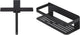 Tiger Caddy – Duschablage 24 cm mit Duschwischer inklusive Glashaken – Fensterwischer – Schwarz