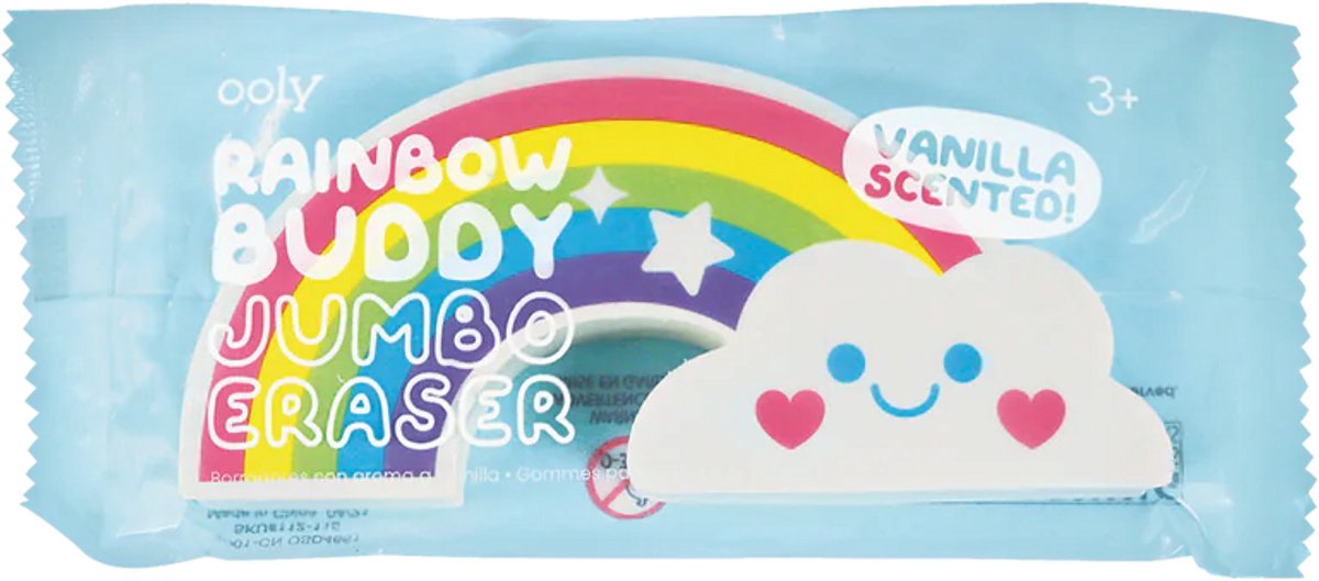 Ooly – Rainbow Buddy – großer Duft-Radiergummi – Regenbogen-Radiergummi mit Vanille-Duft
