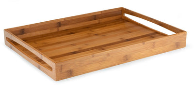 Leopold Vienna - Rechteckiges Tablett aus dunklem Bambus - 47,5x35x6cm