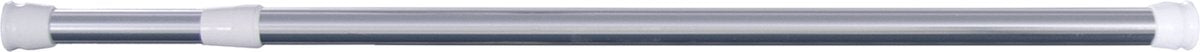 Runde Duschstange von Differnz – zum Klemmen – aluminiumbeschichtet – 75 x 125 cm – Chrom