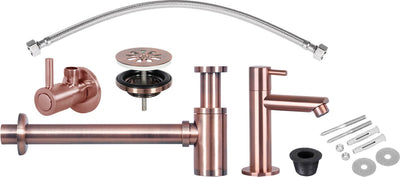 Differnz-Brunnenhahn-Set aus rotem Kupfer