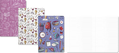 Creachick-Notizbücher – 21 x 14,8 cm – 3 Stück