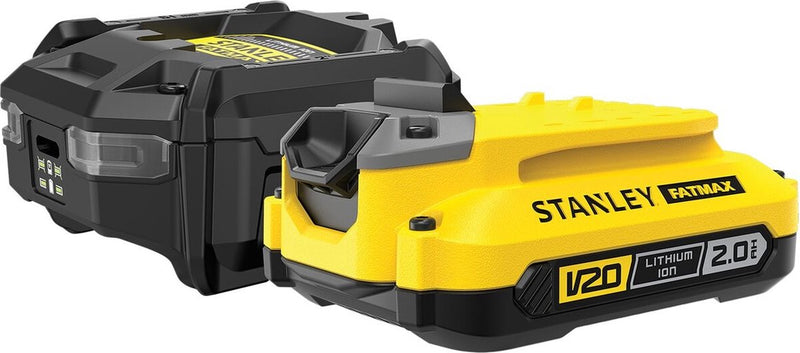 Stanley Fatmax 18V Startset 1x 2.0AH Batterie + Ladegerät V20