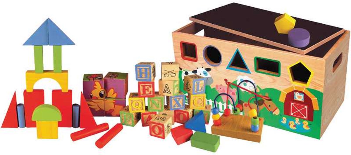 Braet First Learning 9-in-1-Aktivitätskoffer – Holz