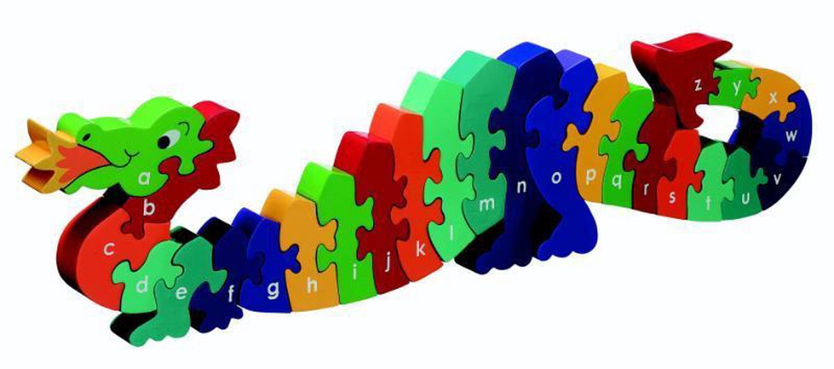 Lanka Quay Holzpuzzle Drache - Alphabet