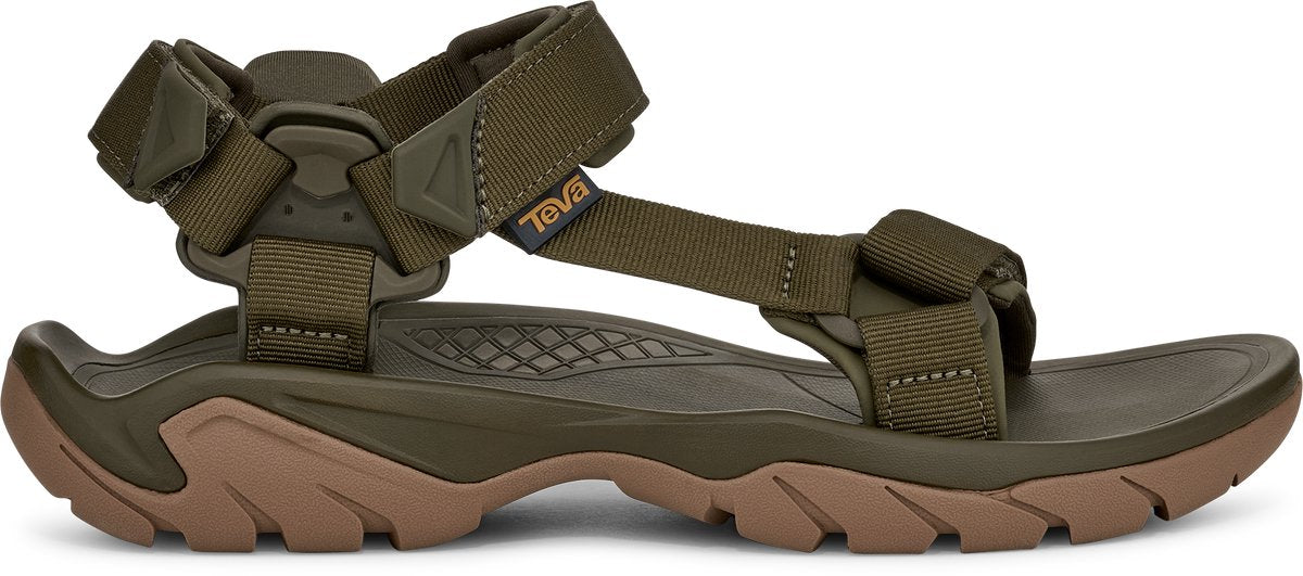 Teva M Terra Fi 5 Universal Herrensandalen – Dunkelgrün – Honigbraun