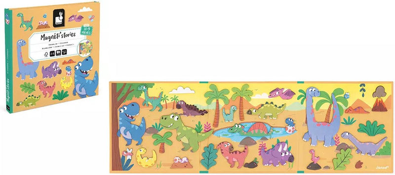 Janod – Magneti-Geschichten – Dinosaurier – pädagogisches Magnet-Set