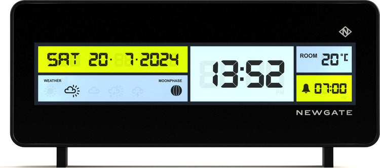 Newgate futurama LCD – Wecker mit schwarzem Rand