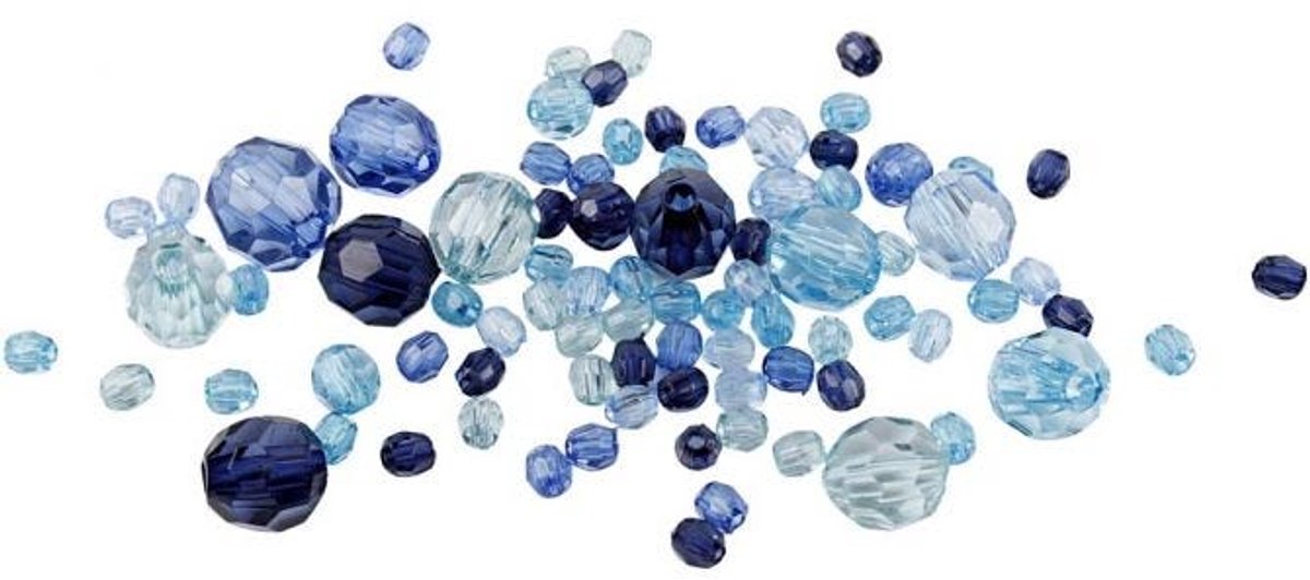 Creativ Company Facettenperlen Mischen Sie Blue Harmonie, 45 Gramm