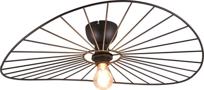 Rl live your light reality chapeau - plafondlamp - zwart mat - excl. 1x E27 40W