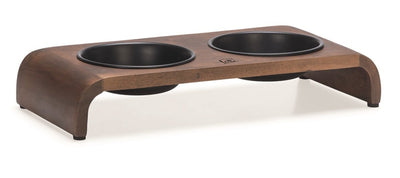 Entworfen von Lotte Melora – Tafelservice Katze – Holz, Edelstahl – Schwarz – 36 x 17 x 6,5 cm – 350 ml