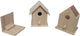Holzvogelhausquadrat mit abnehmbarem Dach