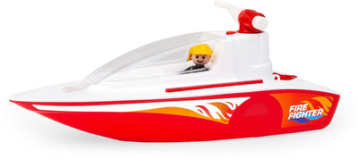 Lena Feuerwehrboot-Spielzeug mit Pump- und Sprühfunktion – mehrfarbig.