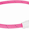 Trixie Kragen Hund Flash Light Collar USB TPU Nylon Pink