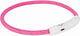 Trixie Kragen Hund Flash Light Collar USB TPU Nylon Pink