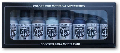 Vallejo Hobby Paint Acrylfarbe - 71176 Metallicfarben - Model Air - Acrylset Farbset - 8x 17 ml