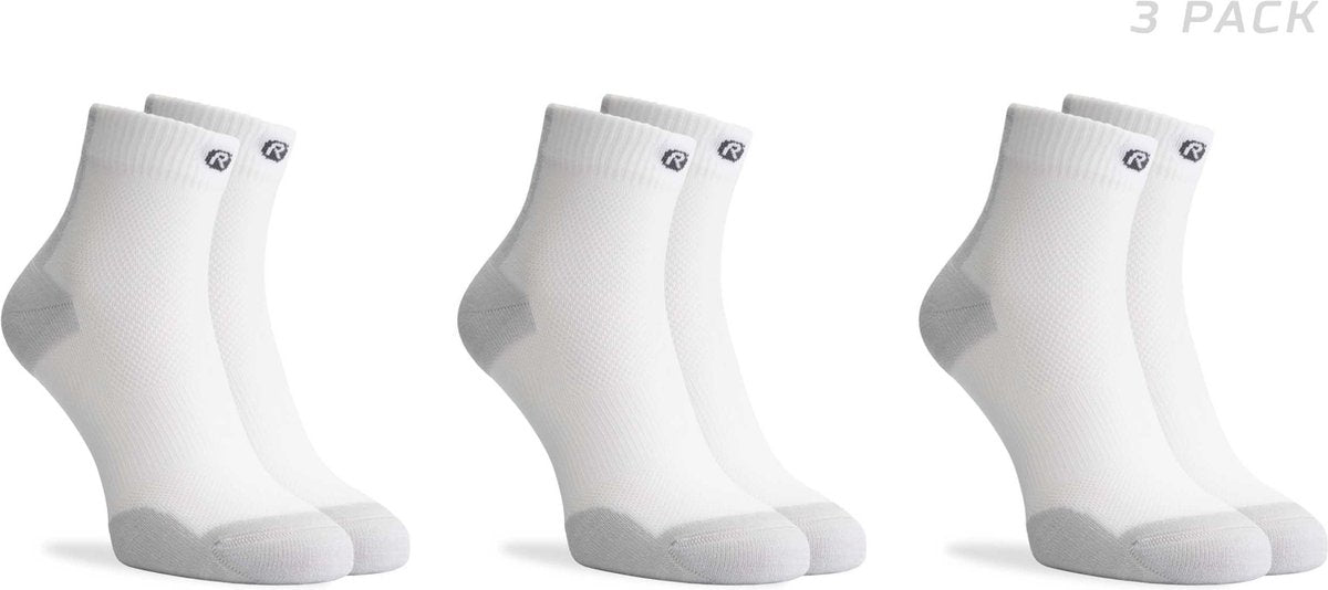 Rogelli Core Laufsocken – 3er-Pack – Weiß Grau – 44 47