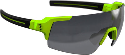 Bbb Cycling Vollsicht-Fahrradbrille – rahmenlose Sonnenbrille – Fahrradbrille mit 3 Gläsern – Sportbrille – mattes Neongelb – Bsg-63