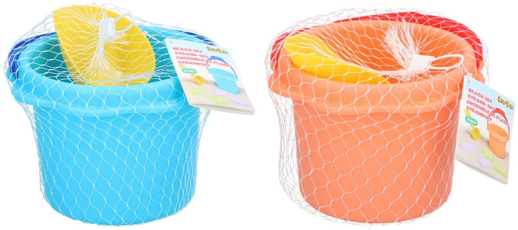 Eddy Toys Strandspielzeug – Sandspielzeug mit Eimer, Schaufel und Sandformen – ab 18 Monaten