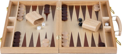 Backgammon Holzbraun 48 x 38 cm