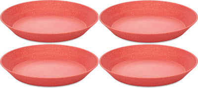 Koziol tiefer Teller, 24 cm, 4er-Set, Bio, Naturkoralle - | Platte verbinden