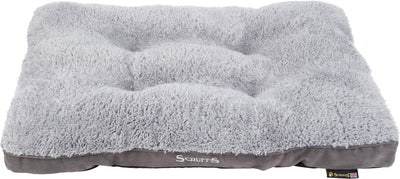 Scruffs Cozy – bequemes Hundekissen – mit Außenfutter aus Wildlederimitat und superweichem Innenfutter – Grau – 100 x 70 cm