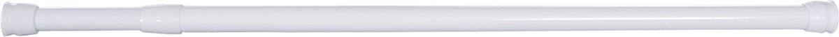 Runde Duschstange von Differnz – zum Klemmen – aluminiumbeschichtet – 75 x 125 cm – weiß