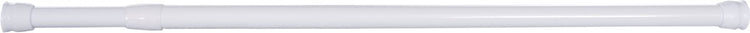 Runde Duschstange von Differnz – zum Klemmen – aluminiumbeschichtet – 75 x 125 cm – weiß