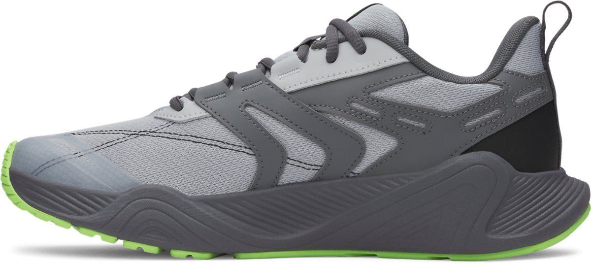 Under Armour UA Charged Commit TR 5-Gry Herren-Sportschuhe – Mod Grey – Castle Rock – Lumos Lime