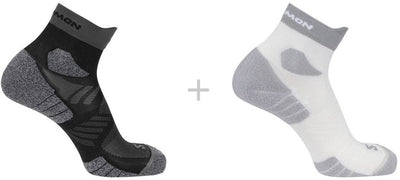 Salomon - Aero-Söckchen | 2er-Pack | Knöchelsocken | Größe M 39-41 - Schwarz und Weiß
